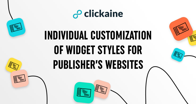 Individual customization of widget styles for the publisher’s website