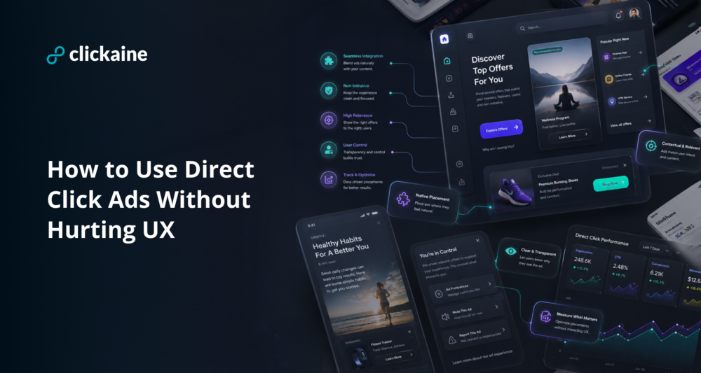 How to Use Direct Click Ads Without Hurting UX